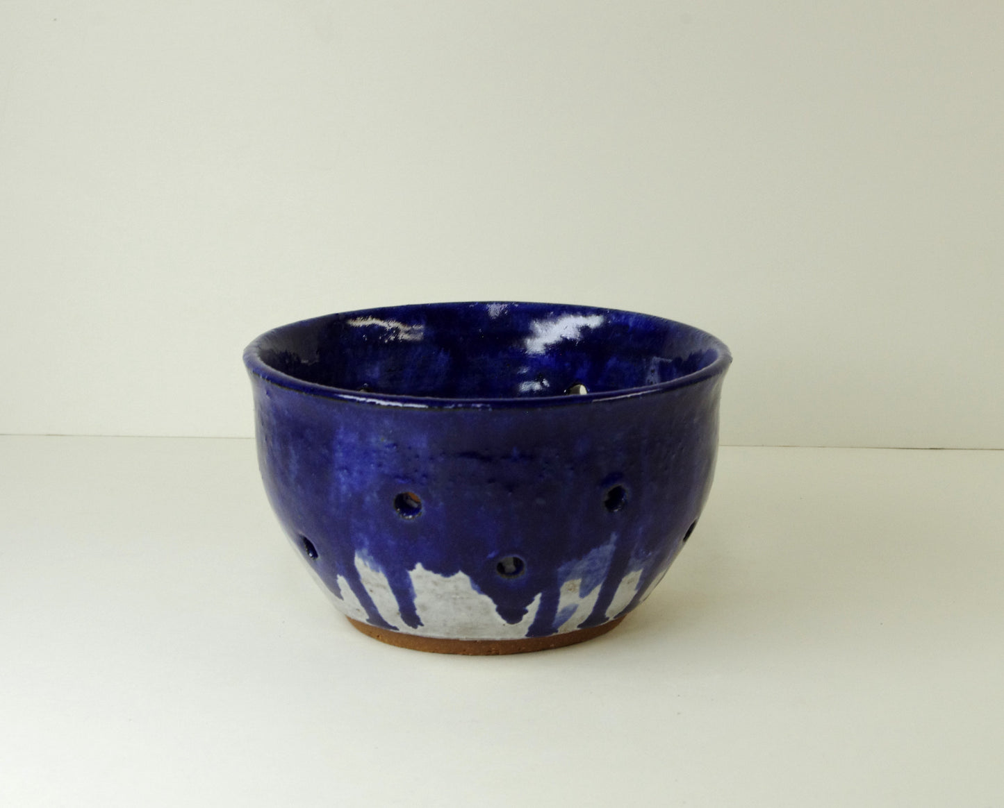 12098, Hand Thrown Stoneware Orchid Pot, 5 x 3 Dark Blues