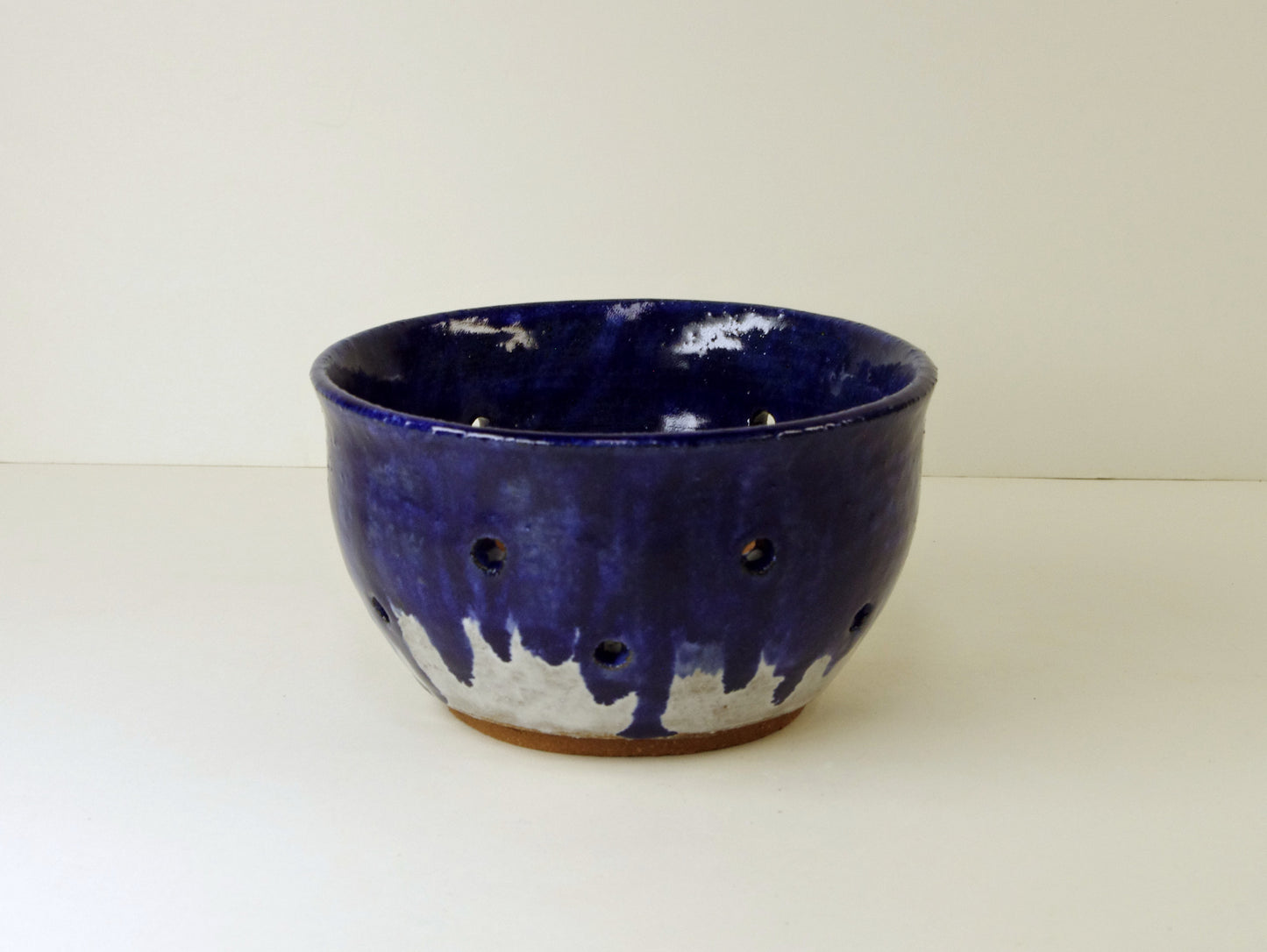 12098, Hand Thrown Stoneware Orchid Pot, 5 x 3 Dark Blues