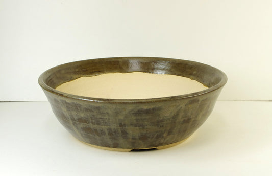 Bonsai Pot large brown, hand thrown by White Horse Pottery
