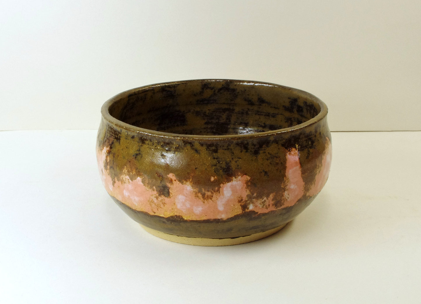 Vase Ikebana Vase, Pink, Brown, hand thrown by White Horse Pottery