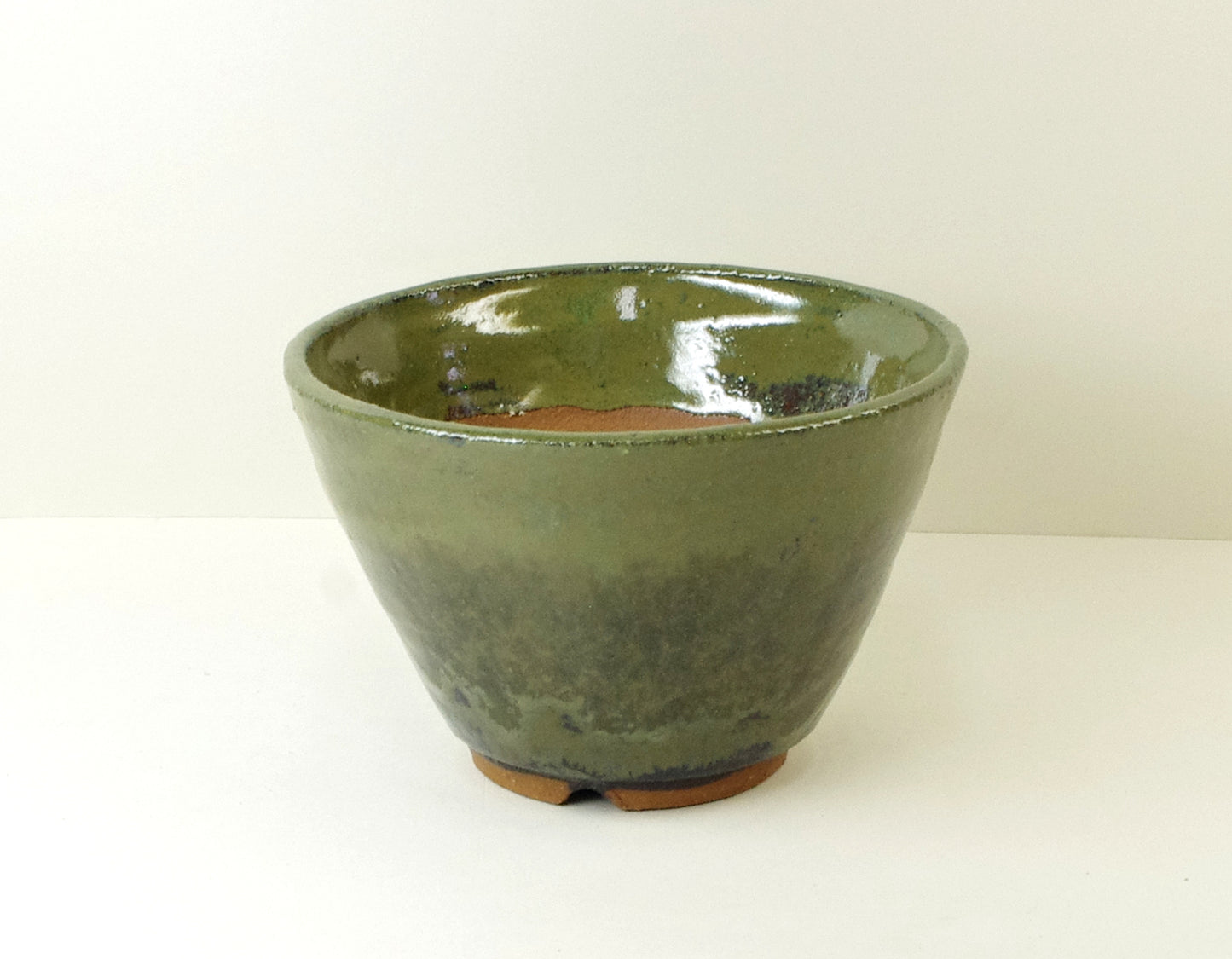 2123, Hand thrown stoneware cactus pot, 4 5/8 x 3 1/8 inches