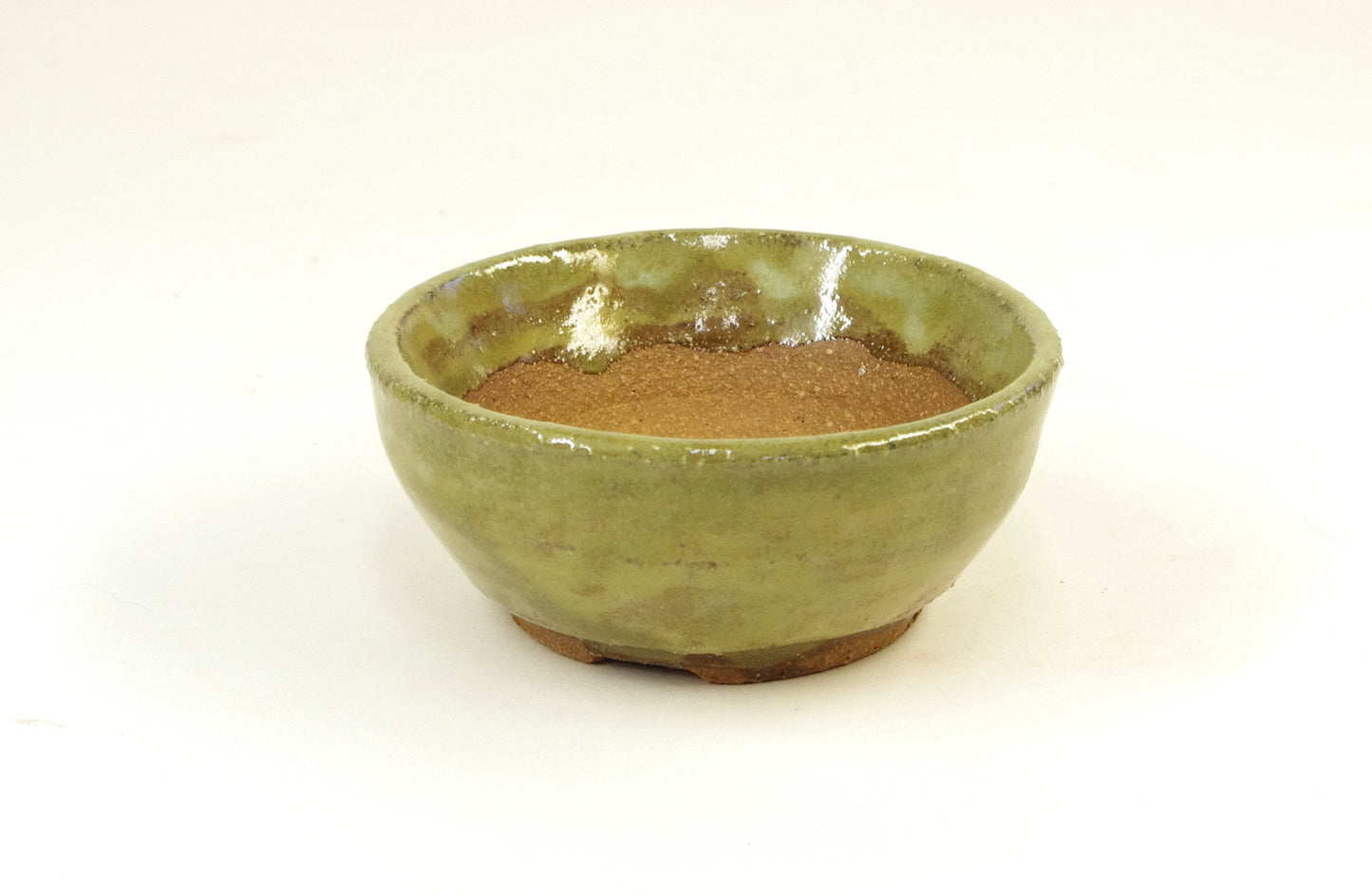 2132 Hand Thrown Grass Pot or Companion Pot, 3 x 1 1/2 Inches