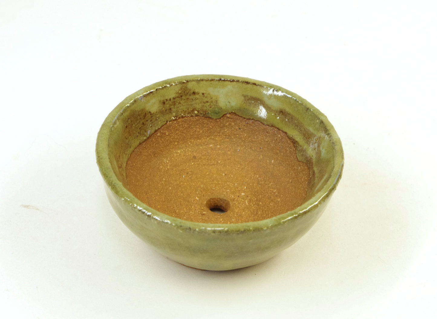 2132 Hand Thrown  Grass Pot or Companion Pot, 3 x 1 1/2 Inches