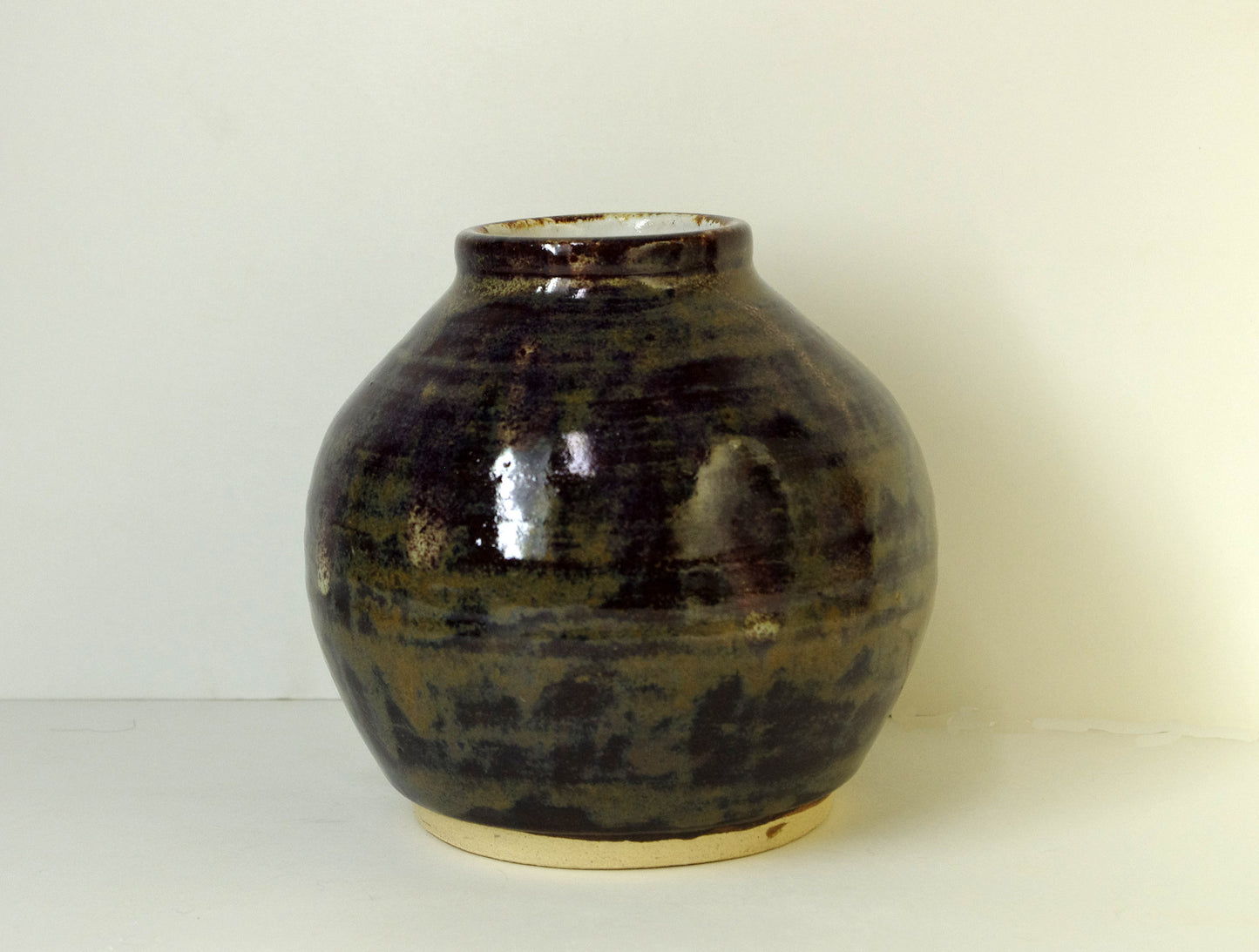 2153, Hand Thrown Stoneware Vase 5x5 inches
