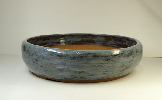 Large Blue Bonsai Pot by White Horse Pottery