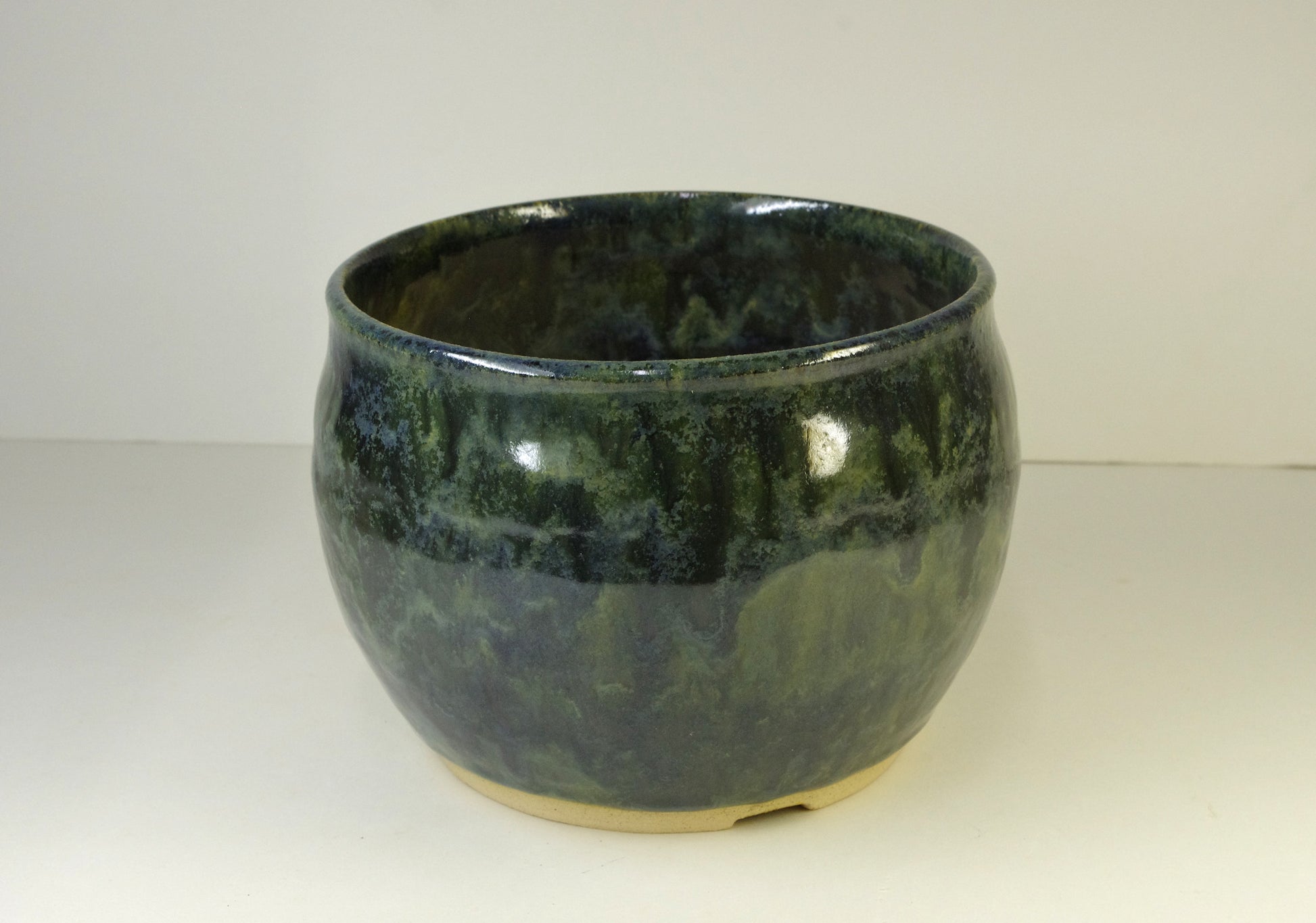 Bonsai Pot Green, handmade by White Horse Pottery