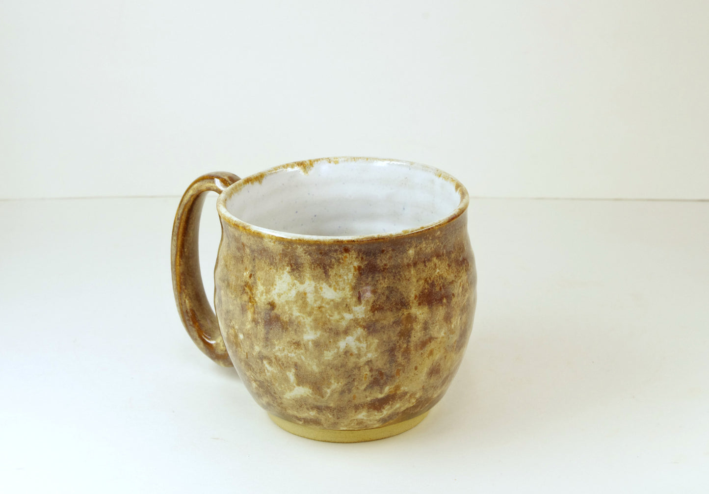 1089 Hand Thrown Stoneware Coffee Mug, Browns Tans