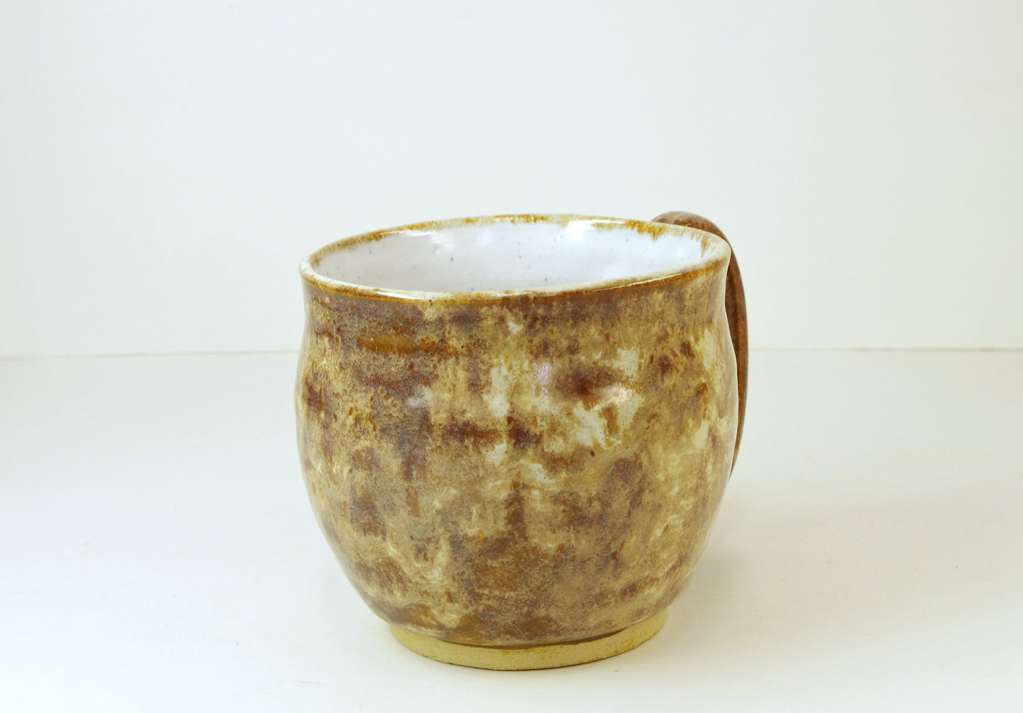 1089 Hand Thrown Stoneware Coffee Mug, Browns Tans