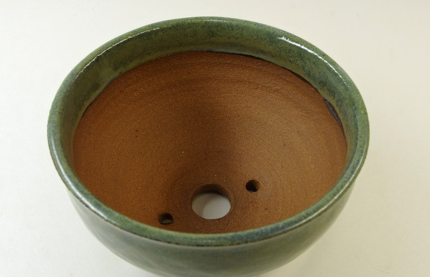 2026, Hand Thrown Stoneware Bonsai Pot or Cactus Pot, Greens, Blues, 4 1/2 x 2 1/2