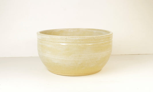 Beige Dog Bowl hand thrown by White Horse Pottery
