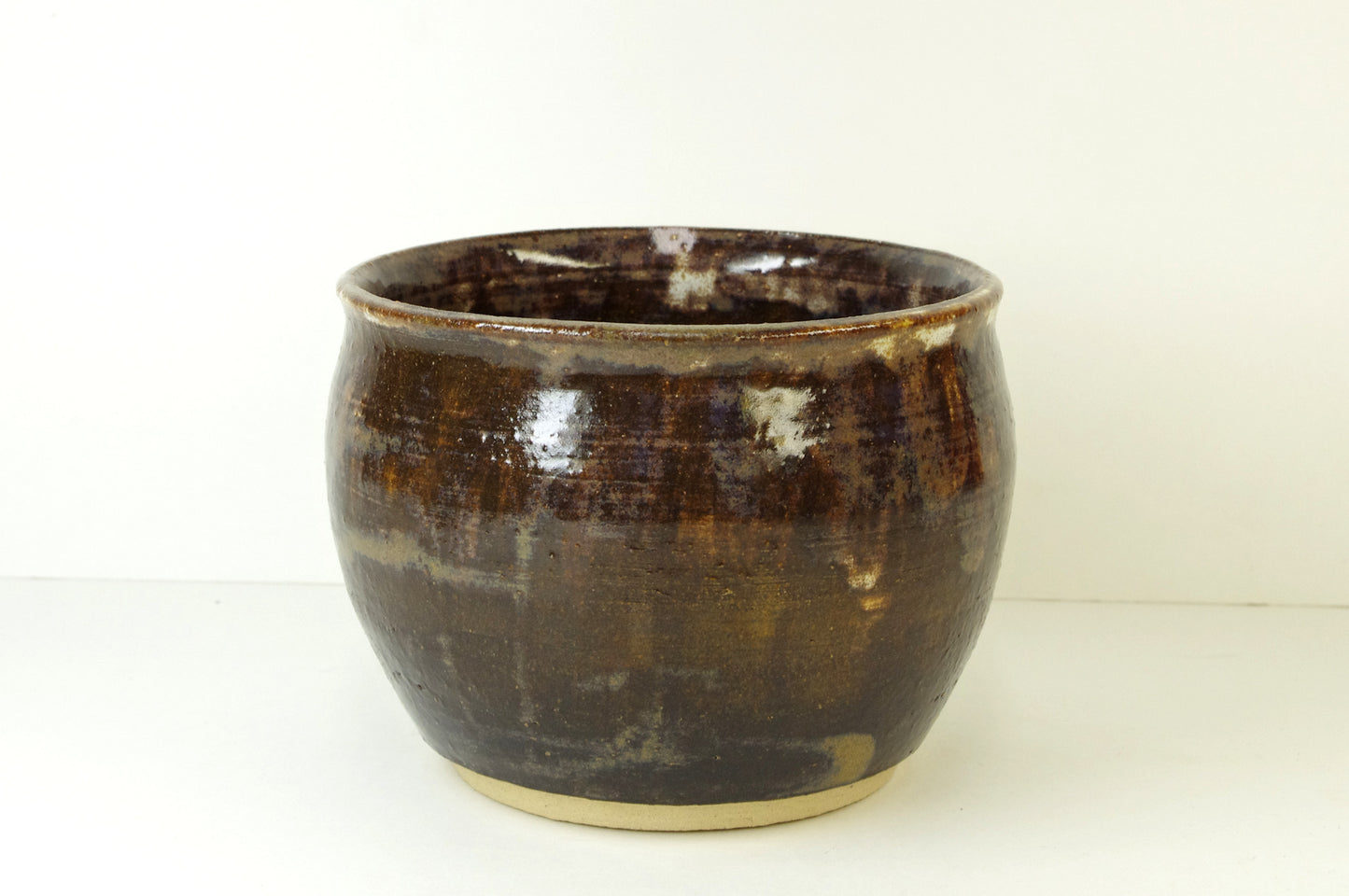 2090, Hand Thrown Stoneware Ikebana Vase, 5 1/4 x 4