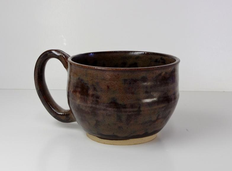 Handmade Shaving Mug, hand thrown stoneware by White Horse Pottery 