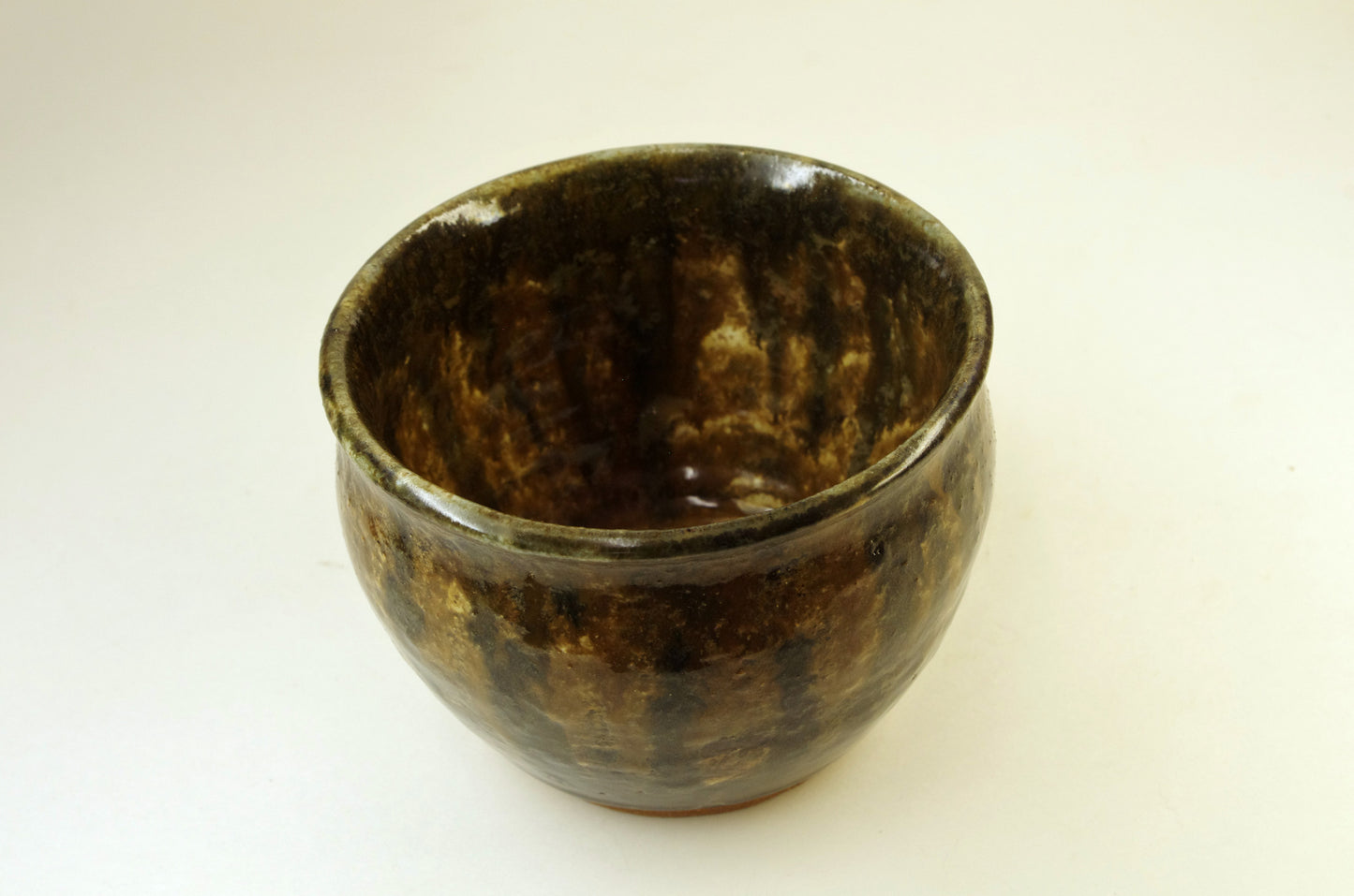 2162, Hand Thrown Stoneware Vase, Sandy Texture, Browns, Black