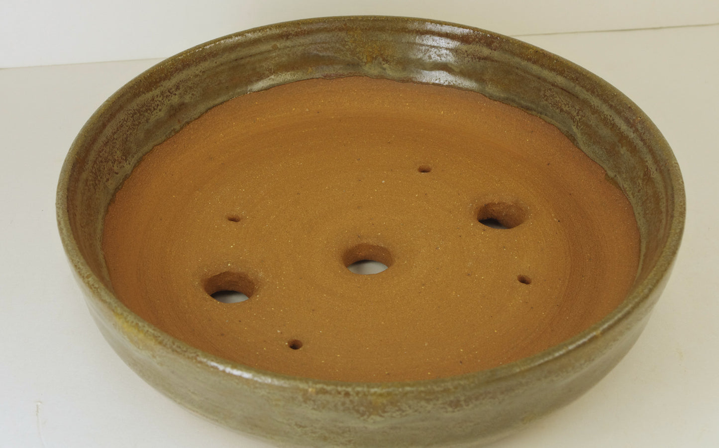 2069, Bonsai Pot, Hand Thrown Stoneware, Browns, 8×2