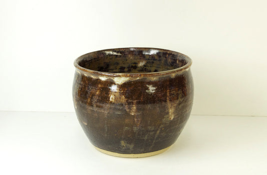 2090, Hand Thrown Stoneware Ikebana Vase, 5 1/4 x 4