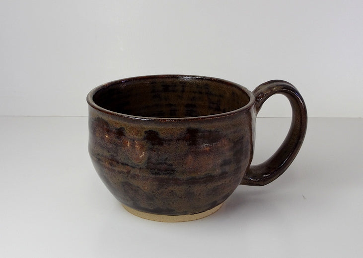 848 Hand Thrown Stoneware Shaving Mug, Browns